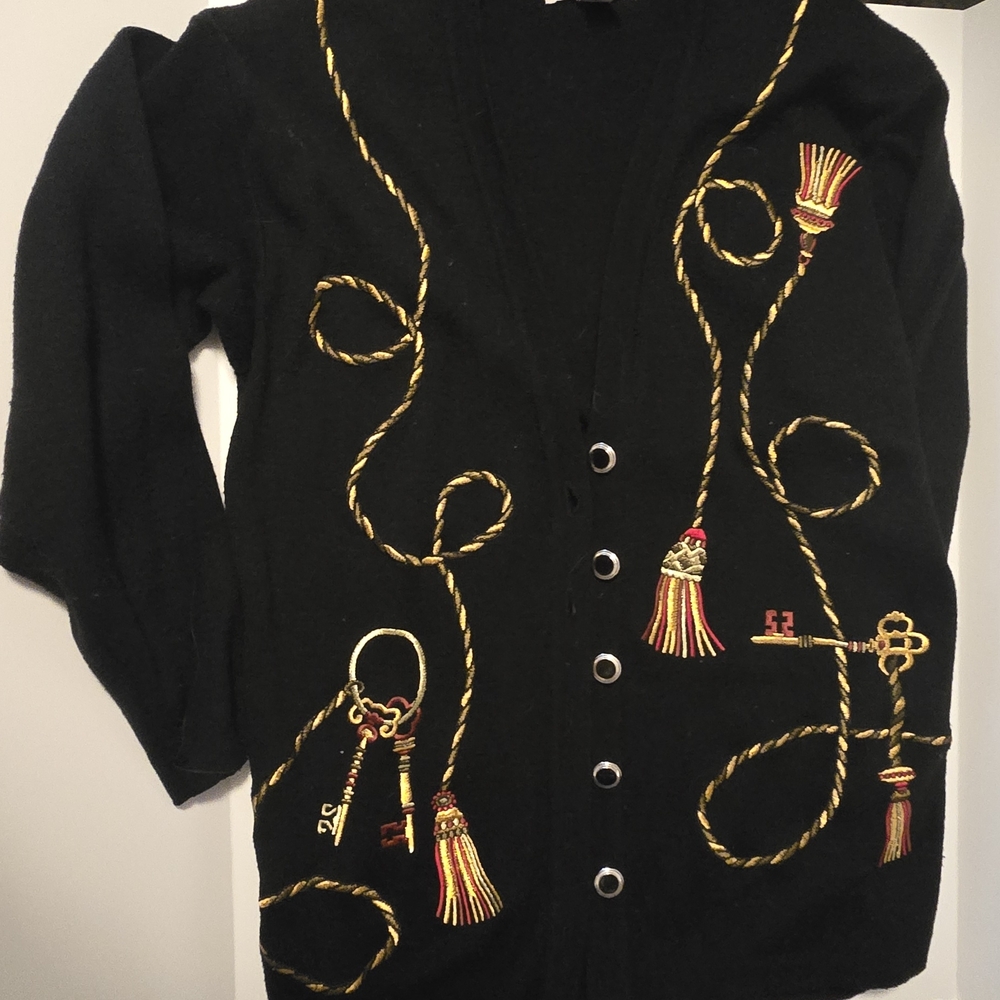 Casual Corner Black Cardigan Sweater